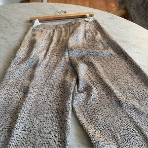 Giorgio Armani silk blend jacquard print trousers